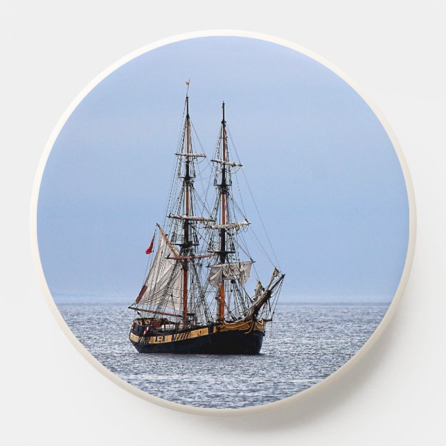 Nautical Fishing Boat Blue Skies PopSocket (Popsocket)