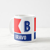 Nautical Flag Alphabet "B" Bravo Coffee Mug (Front Left)