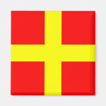 Nautical Flag Alphabet Sign Letter R (Romeo) Magnet