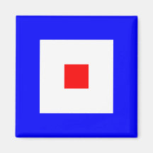 Nautical Flag Alphabet Sign Letter W (Whiskey)