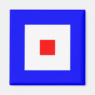 Nautical Flag Alphabet Sign Letter W (Whiskey) Magnet