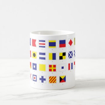 Nautical Flag Chart Coffee Mug by KnotPaperStitch at Zazzle