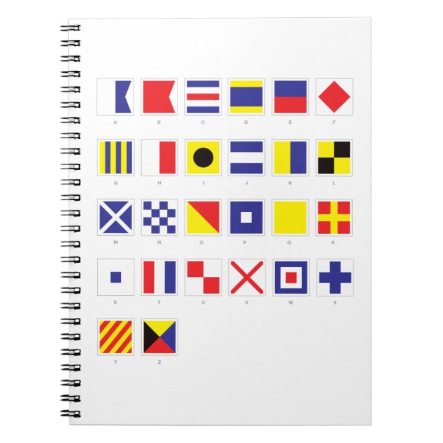 Nautical Flag Chart Notebook (Front)