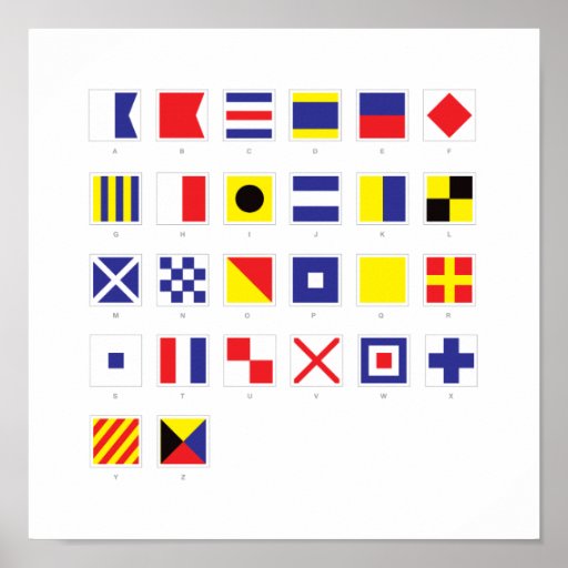 Nautical Flag Chart Poster | Zazzle