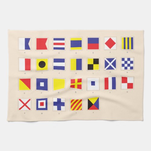 Nautical Flag Chart Towel