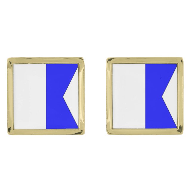 Nautical Flag Cufflinks (Front)
