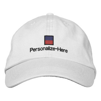 Nautical Flag "E" Personalized Boater's Hat