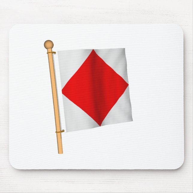 Nautical Flag 'F' Mouse Pad (Front)