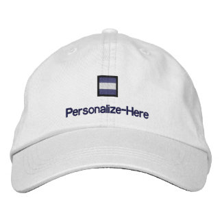 Nautical Flag "J" Personalized Boater's Hat