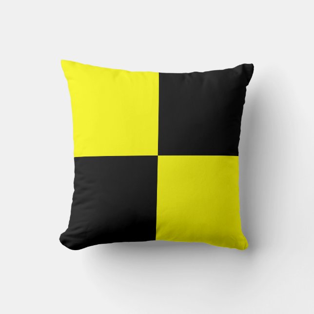 Nautical Flag "L" Lima Pillow (Front)