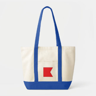 Nautical Flag Letter B Jumbo Tote Bag