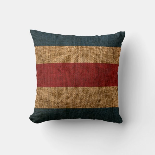 Nautical Flag Letter C Signal Throw Pillow (Front)