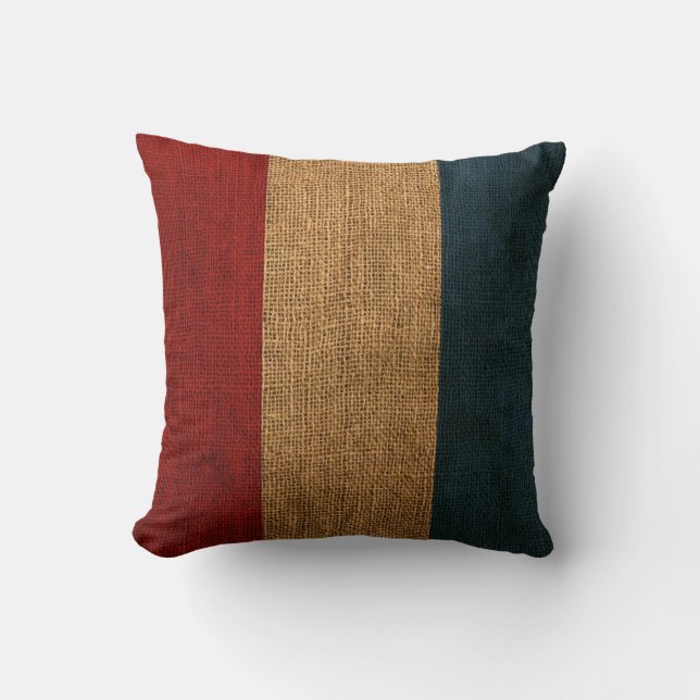 Nautical Flag Letter T Signal Throw Pillow (Front)