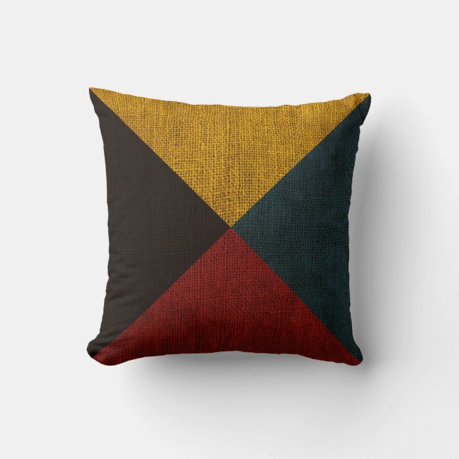 Nautical Flag Letter Z Signal Throw Pillow (Front)