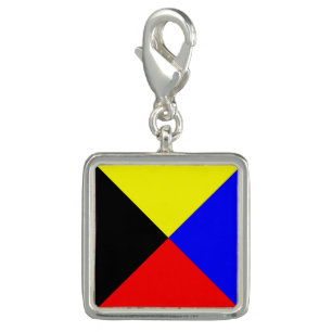 Nautical Flag Letter Z "Zulu" Charm