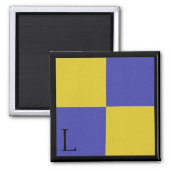 Nautical Flag Magnet Alphabet Letter L by debinSC at Zazzle