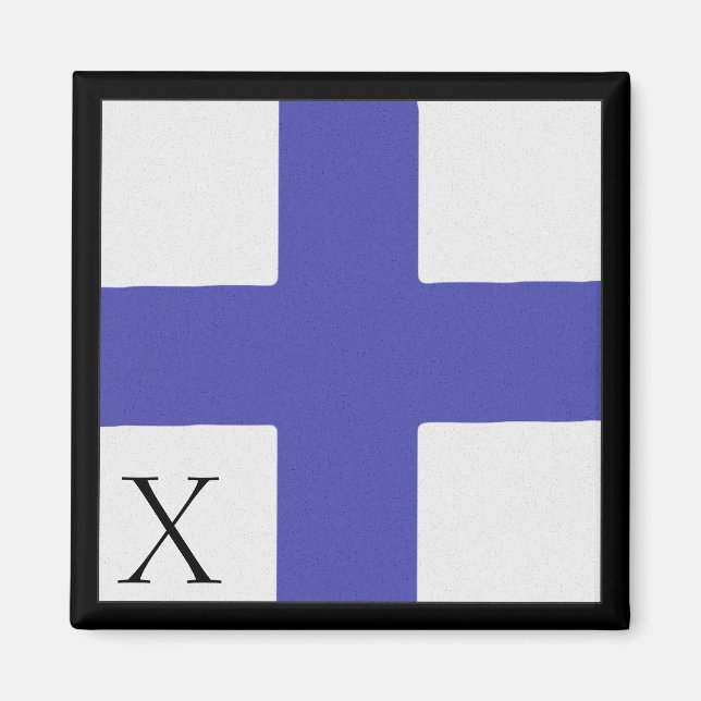 Nautical Flag Magnet Alphabet Letter X (Front)