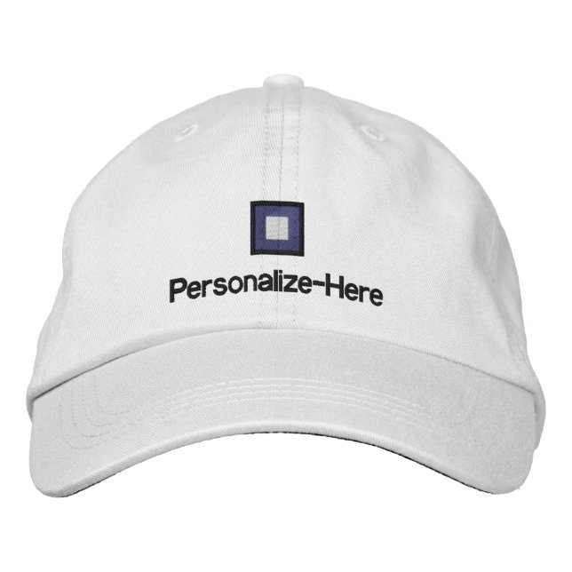Nautical Flag "P" Personalized Boater's Hat Embroi (Front)