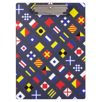 Nautical Flag Pattern Clipboard by KnotPaperStitch at Zazzle