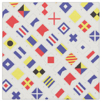 Nautical Flag Pattern Fabric