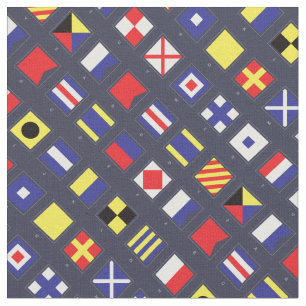 Nautical Flag Pattern Fabric
