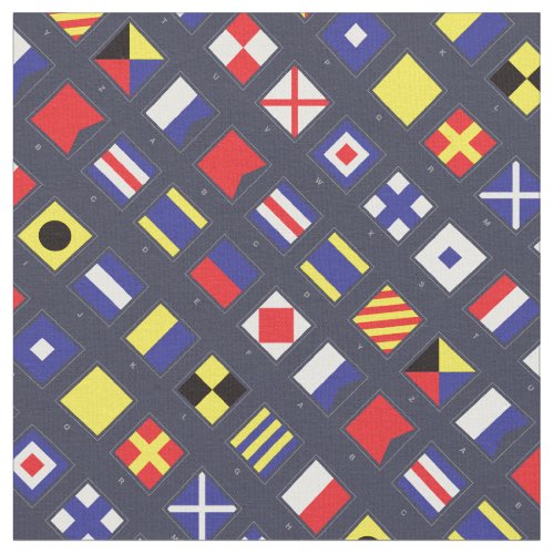 Nautical Flag Pattern Fabric