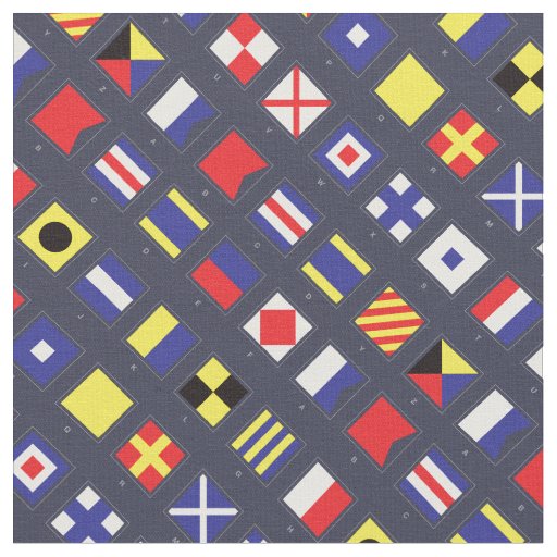 Nautical Flag Pattern Fabric