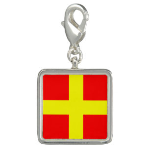 Nautical Flag Sign Code Letter R "Romeo" Charm