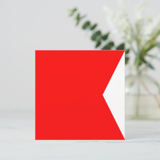 Nautical Flag Signal Bravo Letter B (Standing Front)