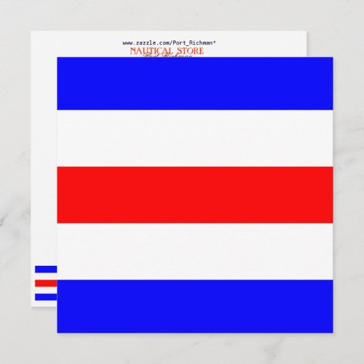 Nautical Flag Signal Charlie Letter C (Front/Back)