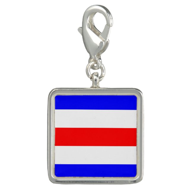Nautical Flag Signal Code Letter C "Charlie" Charm (Front)