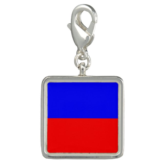 Nautical Flag Signal Code Letter E "Echo" Charm (Front)