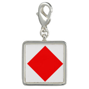 Nautical Flag Signal Code Letter F "Foxtrot" Charm