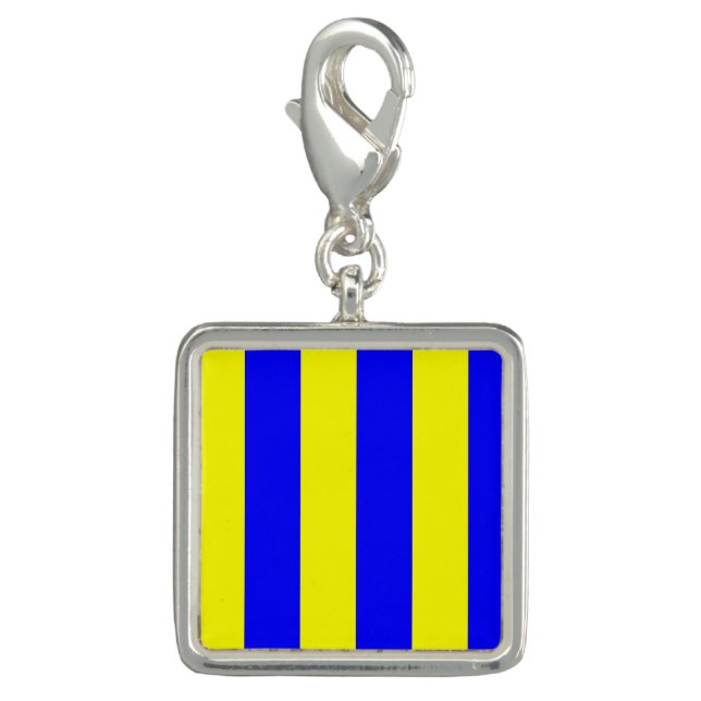 Nautical Flag Signal Code Letter G "Golf" Charm (Front)