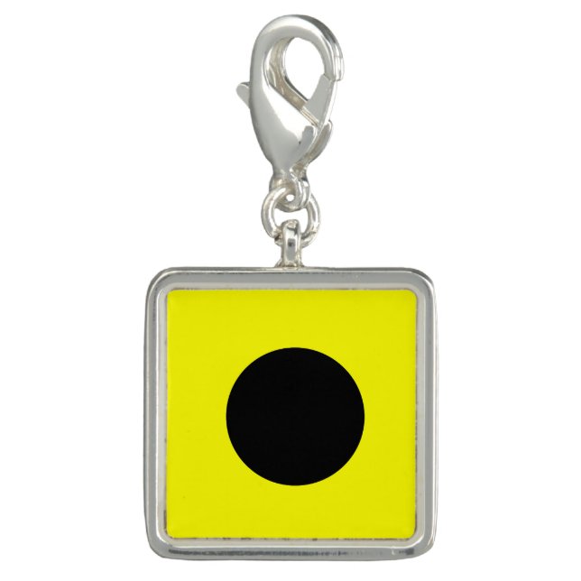 Nautical Flag Signal Code Letter I "India" Charm (Front)