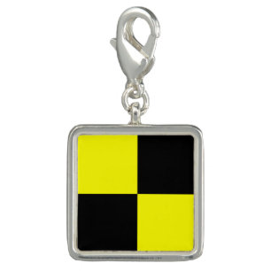 Nautical Flag Signal Code Letter L "Lima" Charm