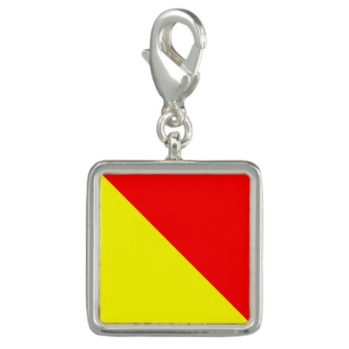 Nautical Flag Signal Code Letter O October Charm