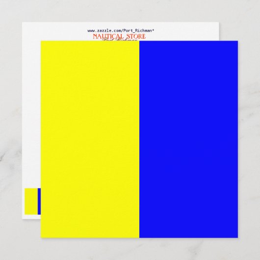 Nautical Flag Signal Kilo Letter K (Front/Back)