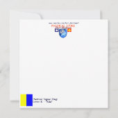 Nautical Flag Signal Kilo Letter K (Back)