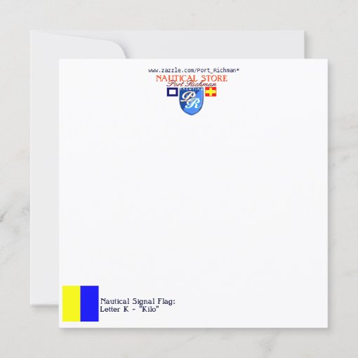 Nautical Flag Signal Kilo Letter K Zazzle