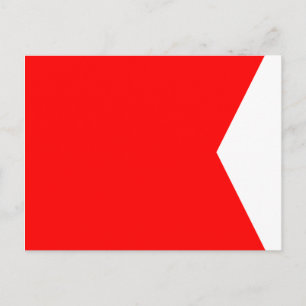 Nautical Flag Signal Letter B (Bravo) Postcard