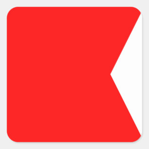 Nautical Flag Signal Letter B (Bravo) Square Sticker
