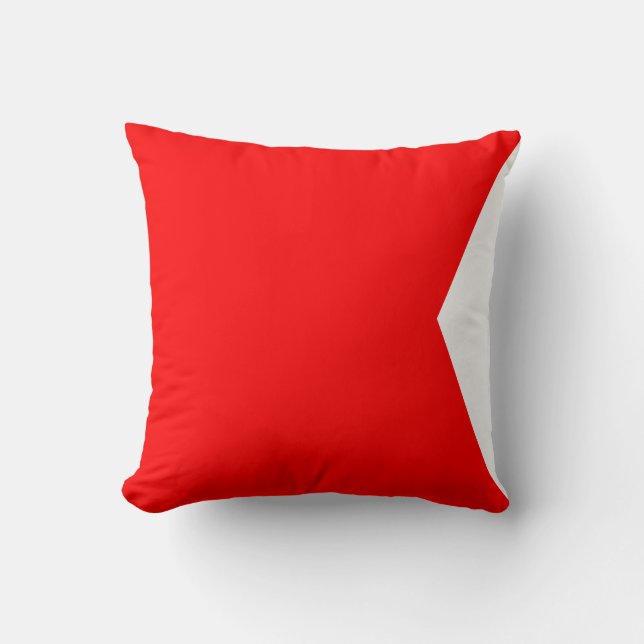 Nautical Flag Signal Letter B Throw Pillow (Front)