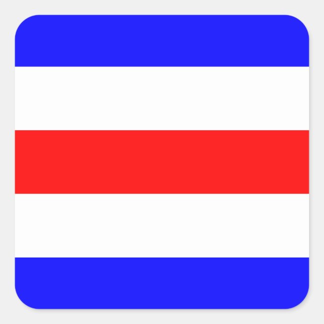 Nautical Flag Signal Letter C (Charlie) Square Sticker (Front)