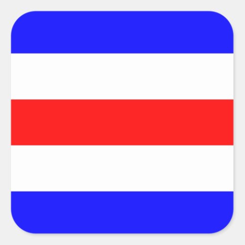 Nautical Flag Signal Letter C Charlie Square Sticker