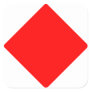 Nautical Flag Signal Letter F (Foxtrot) Square Sticker