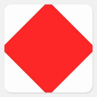 Nautical Flag Signal Letter F (Foxtrot) Square Sticker