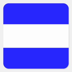 Nautical Flag Signal Letter J (Juliet) Square Sticker