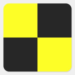 Nautical Flag Signal Letter L (Lima) Square Sticker