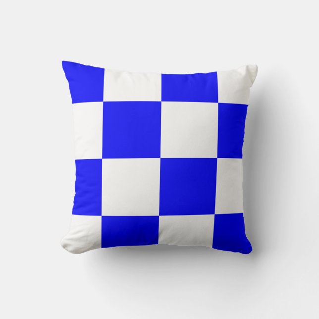 Nautical Flag Signal Letter N Throw Pillow (Front)
